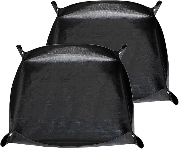 Oncpcare 2 Pack Waterproof Rabbit Playpen Mats 59×59 in (Black) – Washable Floor Protector and Cage Liner for Guinea Pig, Bunny, and Small Animal Habitat