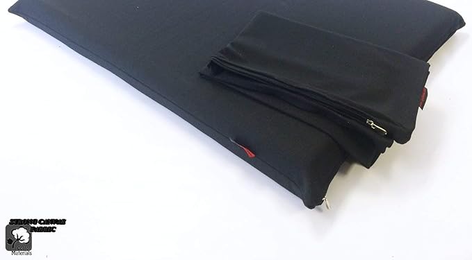 Luxurious Comfort Pet Dog Bed External Cover for Small and Large Dogs - Cover ONLY (36"x29" (34"x27"x3"), Canvas - Black)