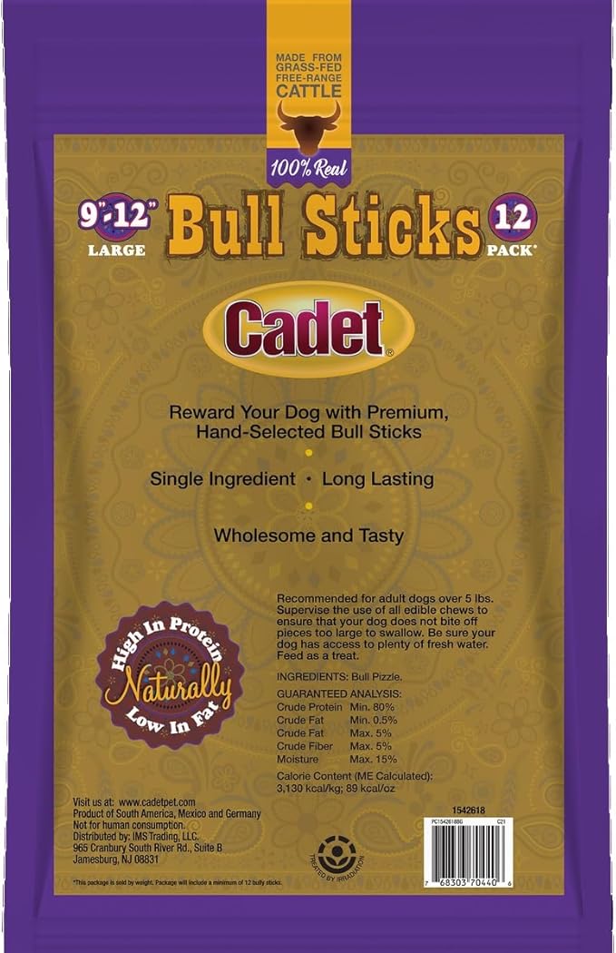 Cadet 9-12" Bull Sticks, 12 CountQ