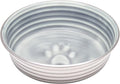 Loving Pets - Le BOL Dog Food Water Bowl Enamel Ceramic Bowl No Tip Stainless Steel Pet Bowl No Skid Spill Proof (Large, Parisian Gray)