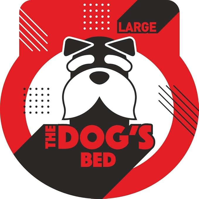The Dog’s Bed Replacement Outer Cover, Oxford Fabric, Grey with Black Trim, Large, 6-Inch