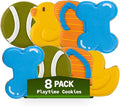 Playtime Biscuits | Hand-Decorated Dog Cookies – 8 Pack in Gift Box | Extra Large Dog Treats 62g Cookie, Vegan Snacks for Dogs, Gifts for Dogs