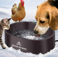 Heated Water Bowl for Dogs Cats Outdoor, 3.7L Thermostatic Heated Pet Bowl for Outside Dog Cat Chickens Duck Birds Waterer in Winter, Automatic Heated Dog Bowl Outdoor with Anti Chew Cord