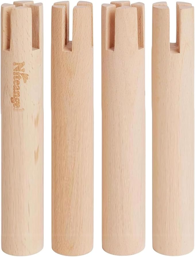 Niteangel Set of Beech Stilts for Elevating & Safely Setting Niteangel Multi-Chamber Series Maze House (Set of 4 Stilts (5.9'' H))