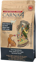 CARNA4 Air Dried Dog Food, Goat Recipe, Quick Baked Whole Food Nutrition with Sprouted Seeds, Natural Probiotics & Enzymes, No Synthetics, Grain-Free, Easy-Chew - 2.2lbs