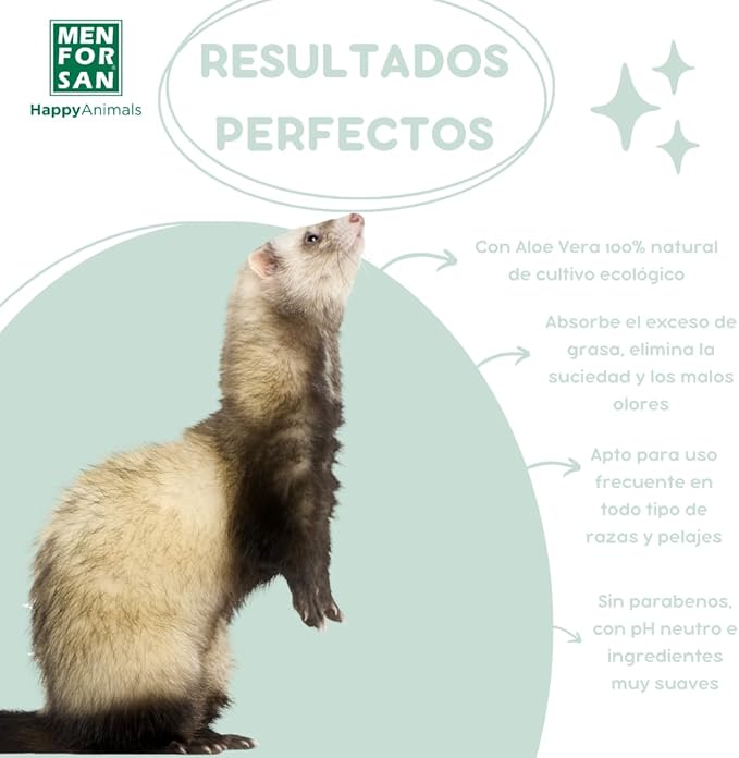 MENFORSAN Foam Shampoo with Aloe Vera for Guinea Pigs, Rodents & Ferrets, activates and vivifies Skin Cells, exerting a deep Soothing, moisturizing Action - 7 fl oz