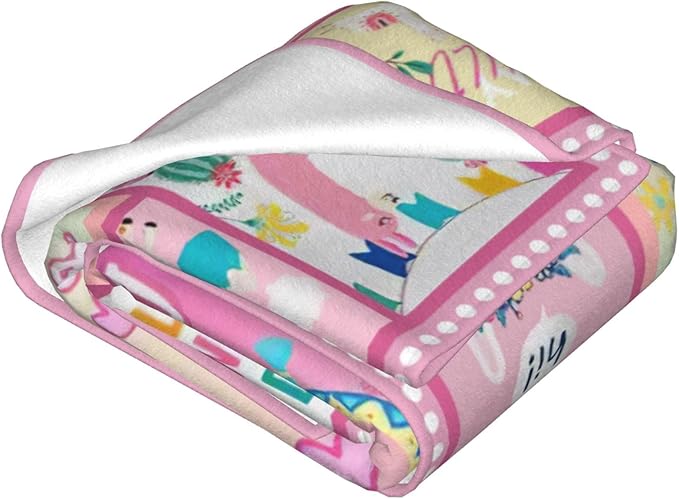 SweetFox Just A Girl Who Loves Llama Blanket, Alpaca Decor Throw Blanket Gifts for Girls Boys Lovers Super Warm Soft Plush Fleece Flannel Winter Bedding Blankets for Kids Adults Men Women 50"X40"