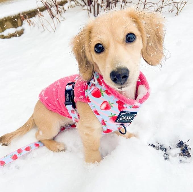 Gooby Stretch Fleece Vest Dog Sweater - Pink, Small - Warm Pullover Super Stretchy Fleece Dog Jacket for Small to Large Dogs