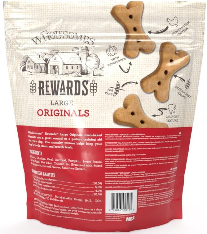 Wholesomes Rewards Large Original Biscuit Dog Treats 3 lb