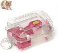 8-in-1 Dwarf Hamster Cage, No Assembly Full Transparent, Small Desktop/Breeding/Nursery Cage, 16.93×11.81×9.45 in, Fits Small Space/Kid’s Room, for Dwarf & Baby Hamsters