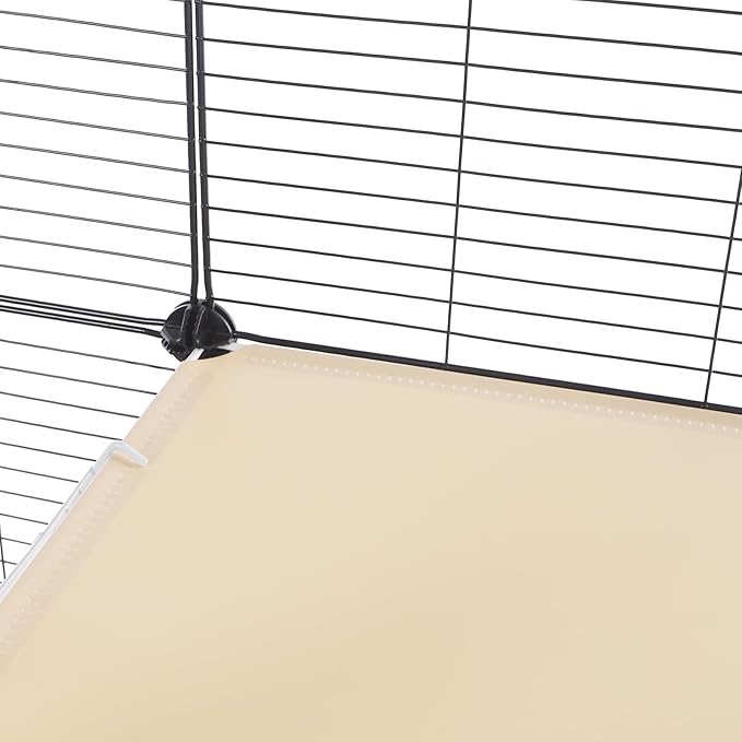 Small Animal Cage, Guinea Pig Cages with Rolling, Durable Front Doors, Chinchilla Cage with Scoop for Rat, Hamster, Guinea Pig, Squirrel (Black, 45.3in)