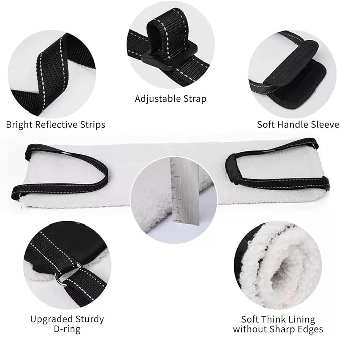 Portable Canine Hind Leg Support Strap, Hip Lift Assistance Harness for Raising The Hind Legs, Heavy-Duty Mobility Assistance Device for Senior, Injured, or Post-Operative Dogs (Small)