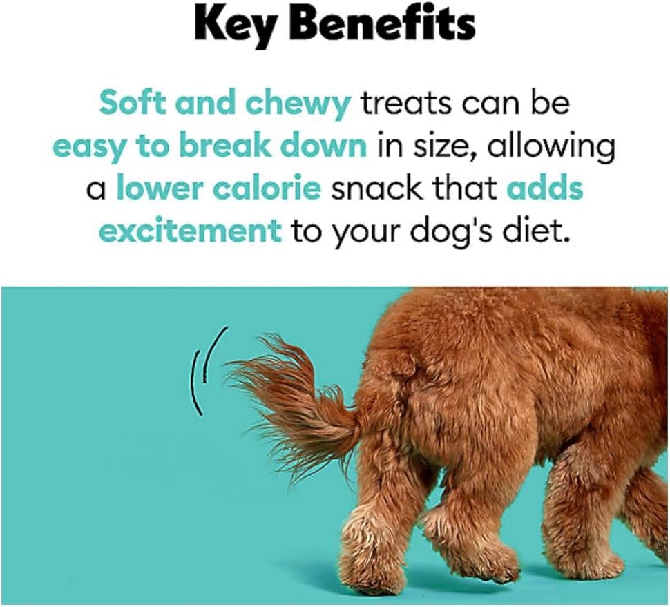 Wiggles & Wags Chewy Bones Dog Treats, Peanut Butter, Soft and Chewy, (1lb Bag)
