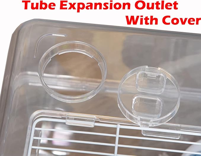 Extra Large Deluxe 2-Floor Acrylic Clear Hamster Mouse Palace House Reptiles Habitat Exercise Running Wheel Water Bottle Tower Food Bowl Hide House Expansion Outlets