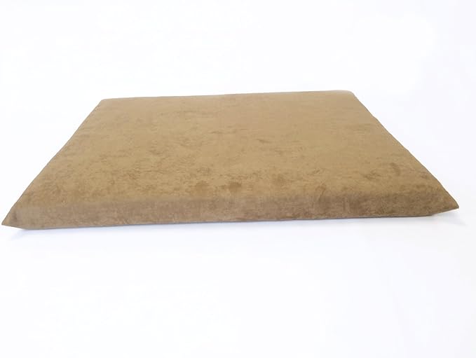 Luxurious Comfort Pet Dog Bed External Cover for Small and Large Dogs - Cover ONLY (47"x29" (45"x27"x3"), Suede - Brown)