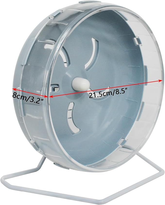 GKYZBB Hamster Wheel, 8.5 inch Silent Hamster Exercise Running Wheel with Stand,Pet Small Animals Exercise Running Toys,Adjustable Quiet Spinner for Guinea Pigs, Sugar Gliders, Gerbils (Blue, 8.5in)