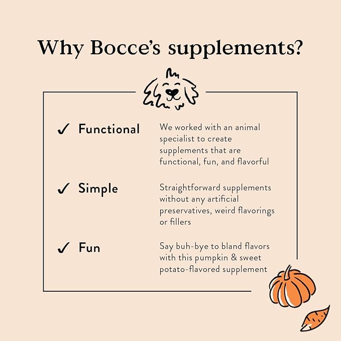 Bocce's Bakery Pumpk’n Spice Treats + Probiotic Supplement Bundle for Dogs – All-Natural, Wheat-Free Cookies & 7 Strains of Probiotics to Support Digestion – Baked in The USA with Real Ingredients
