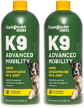 LIQUIDHEALTH Pets K9 Advanced Mobility Liquid Glucosamine Level 5000 for Large Dogs with Chondroitin, MSM, Boswellia Serrata - Dog Hip & Joint Health Vitamins, Pet Joint Oil Juice - USA Made (2 Pack)