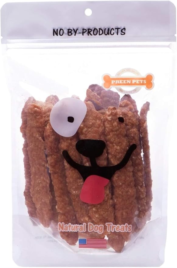 Preen Pets Chicken Breast Strips *Soft* Dog Treats – 100% USA Chicken Breast (1 Pound)