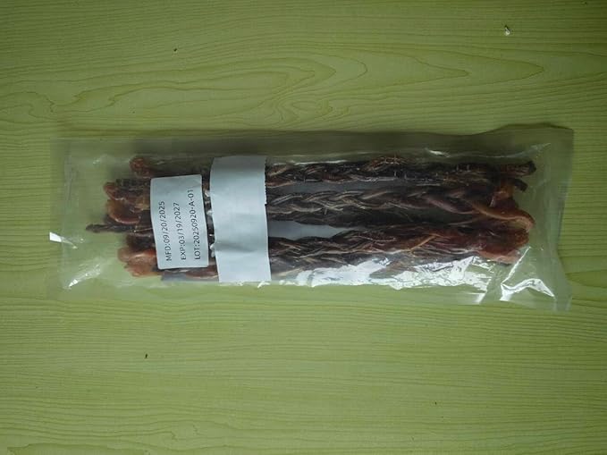 Grass-Fed Pork Penis Dog Treats, Single-Ingredient, High-Protein Dental Chews for Clean Teeth, Odor-Free, All-Natural, Free-Range Pig
