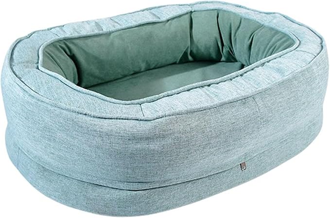 Dog Beds for Small & Medium Dogs, Memory Foam Dog Couch Bed with Washable Removable Cover, Bolster Pet Bed with Waterproof Lining Non-Slip Bottom, Soft Comfy Dog Sofa (Small,Green)
