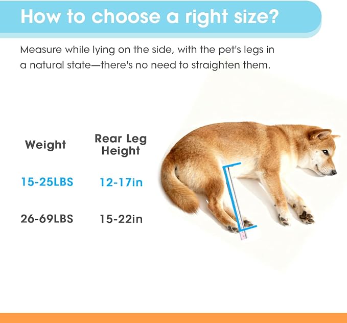 TailWaggers Dog Wheelchair for Back Legs | Adjustable Mobility Aid | All-Terrain Wheels