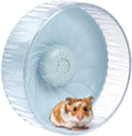Silent Hamster Wheel, 8in Hamster Wheel No Stand, Double-Bearing Quiet Spinner for Syrian Hamsters, Hedgehogs, Mice & Small Pets, Blue