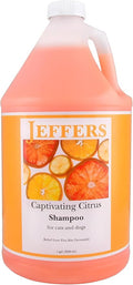 Jeffers Pet Captivating Citrus Shampoo, 1 Gallon – Soap Free Grooming for Dogs, Cats & Puppies – Orange & Lime Scent, Aloe & Coconut Oil – Safe for All Coat Types – Easy Rinse Formula for Home