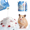 Meow&Woof Hamster Sand, 2.2LBS Chinchilla Dust Bath, 100% Natural Sands for Hamster Bath, No Dust Potty Litter Sand for Chinchillas Gerbil Syrian Mice, Small Animals Supplies (Flower Smell)