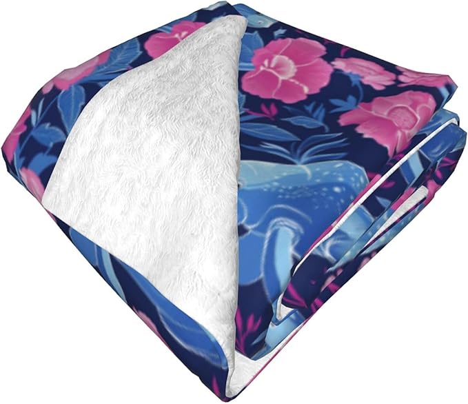 Manatees Blanket Gifts for Women Men Adults Manatee Lovers, Ocean Animal Plush Fleece Throw Blankets, Cozy Soft Warm Bedding Decor for Sofa Living Room Travel 50"x60"