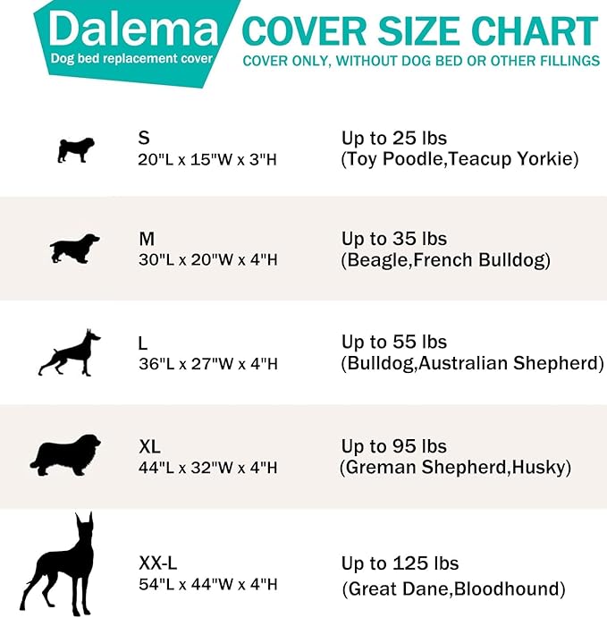 Dog Bed Cover,Waterproof Tough Plastic DIY Pet Bed Cover,Non Stick Hair Easy to Clean Rectangular Fillable Dog Bed Covers with Zipper(Dark Grey,30" L x 20" W x 4" Th,Cover Only)
