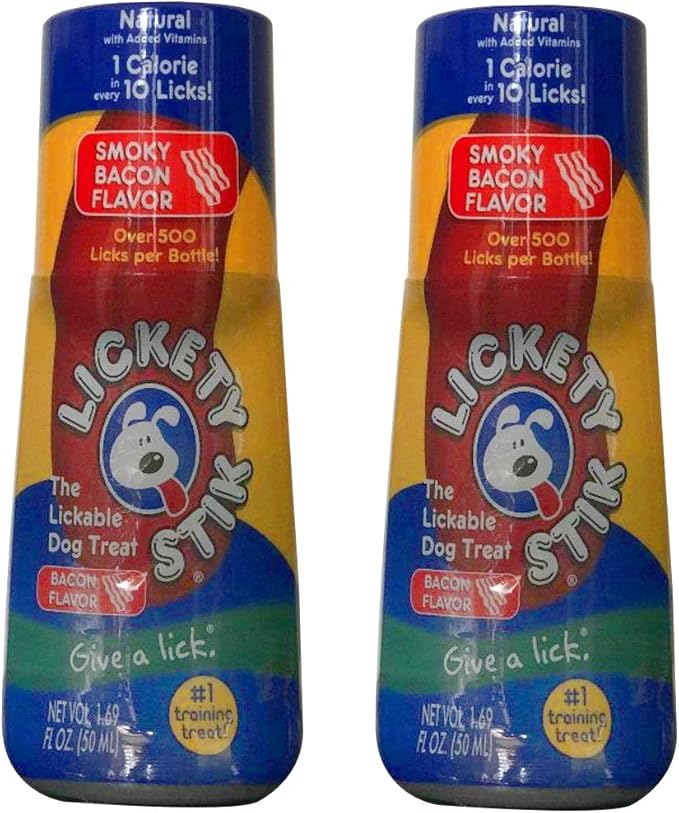 InovoPet Set of Two Lickety Stik Low-Calorie Liquid Pet Safe Dog Treats - Smoky Bacon