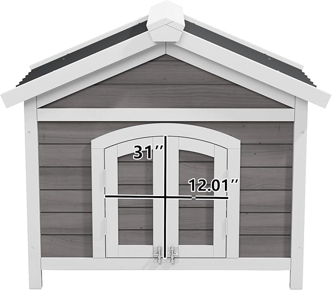 Rabbit House Outdoor, Outdoor Rabbit House, Bunny House,Rabbit Hutch.Rabbit Cage Elevated Bunny Hutch Indoor Outdoor,Chicken Coop Small Animal House (White)