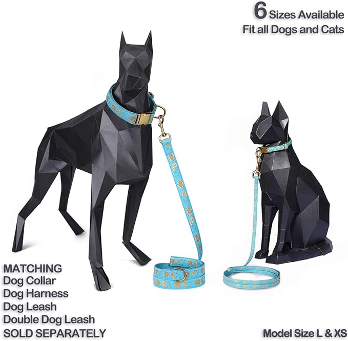 waaag Pet, Moons Stars Suns Dog Collar Cat Collar, Multiple Designs Crescent Celestial Dog Cat Collar Leash Harness Small (Pack of 1)