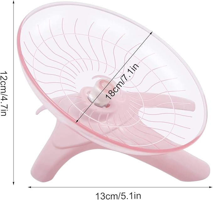 Wontee Hamster Water Bottle Water Dispenser Hamster Silent Exercise Running Wheel for Dwarf Hamsters Gerbil Mice (Pink, 125ML)