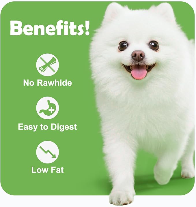 MON2SUN Dog Treats 5 Inch Chicken Kabobs Treats, Rawhide-Free, Easy to Digest, Low Fat for Small Dogs, 10.6 oz (10 Count)
