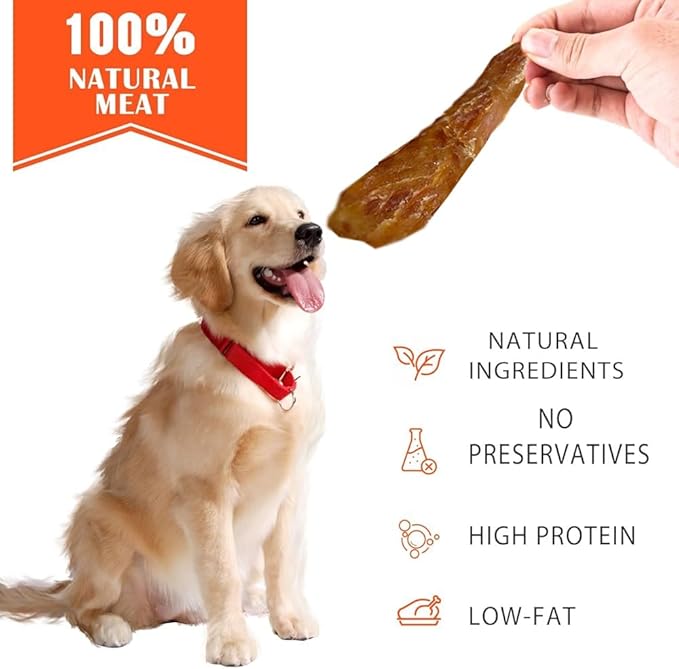 Oven Roasted Single Ingredient Treats for Dogs & Cats | Easy Chew (3.1 oz, Chicken Strips)