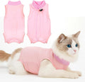 Cat Recovery Suit Spay Abdominal Wounds Skin Diseases Kitten Bodysuit Female Kitten Breathable Cone of Shame Alternative for Cats Anti Licking After Surgery Protection, Chest 13.4-15.7 in