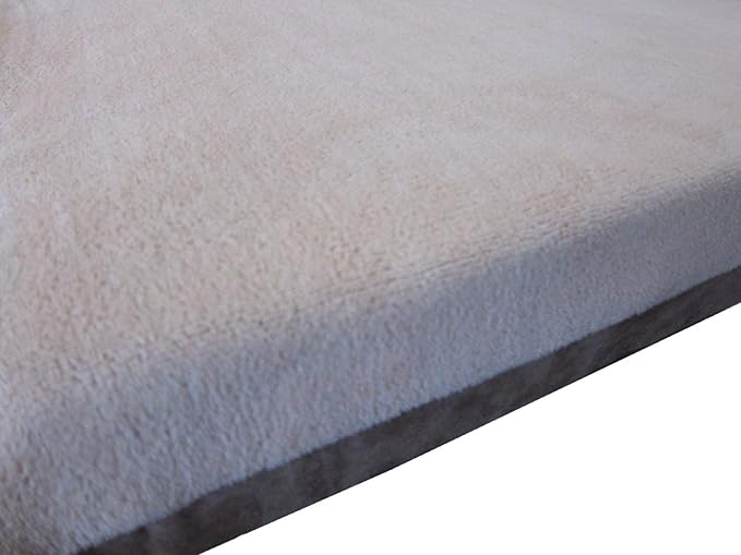 41"X27"X4" Beige Color Orthopedic Waterproof Memory Foam Pet Pad Bed for Medium Large Dog Crate Size 42"X28" with 2 External Covers