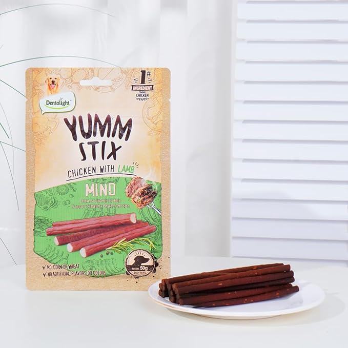 Dog Soft Chewy Treats Yumm Stick, Chicken with Beef/Lamb/Liver/Cheese, High Protein, Energy Support, DHA & Omega 3 & 6