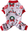 XIAOYU Christmas Dog Pajamas Soft Warm Pet Clothes Cat Apparel Winter Holiday Costumes for Small Dog Cat, Hedgehog, XL