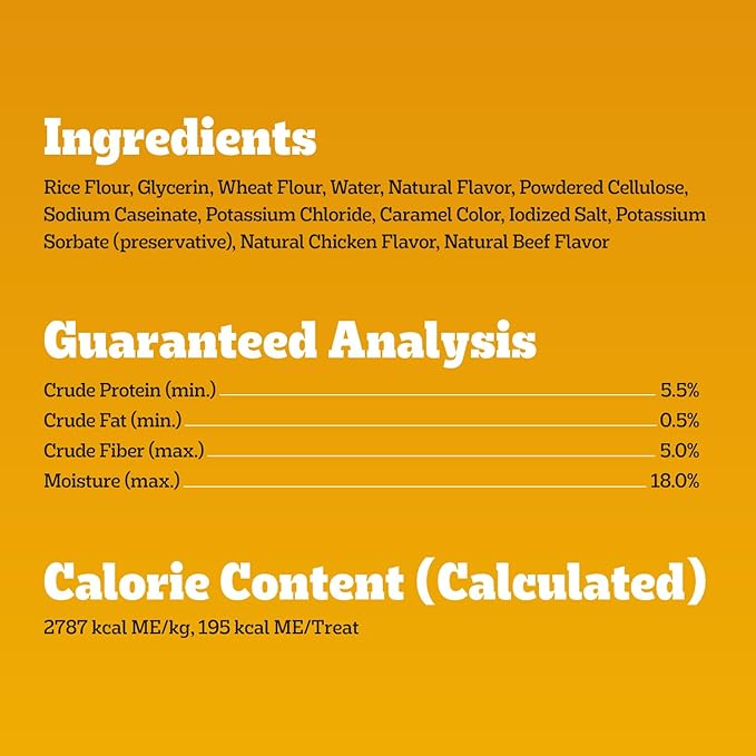 Pedigree Twisty Chews Medium/Large Long-Lasting Dog Treats Chicken & Beef Flavor, 9.17 oz. Pouch, Pack of 4 (16 Count)