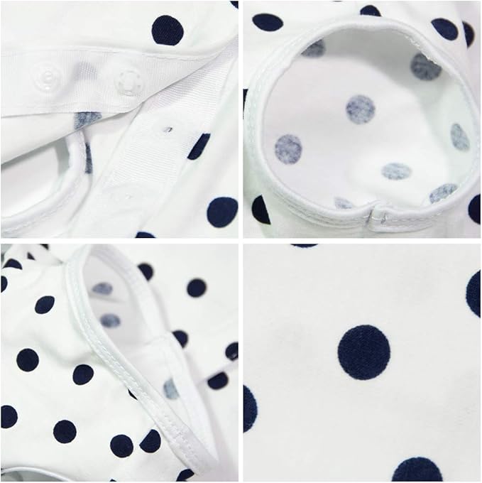 Dog’s Recovery Suit Post Surgery Shirt for Puppy, Wound Protective Clothes for Little Animals(White spot-l)