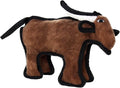 TUFFY - World's Tuffest Soft Dog Toy - Barnyard Junior Bull - Multiple Layers. Made Durable, Strong & Tough. Interactive Play (Tug, Toss & Fetch). Machine Washable & Floats