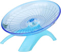 Hamster Flying Saucer Silent Running Wheel, 7 Inch, Suitable for Guinea Pigs, Hamsters, Hedgehogs and Other Small Animals to Ensure Safe Exercise（Blue）