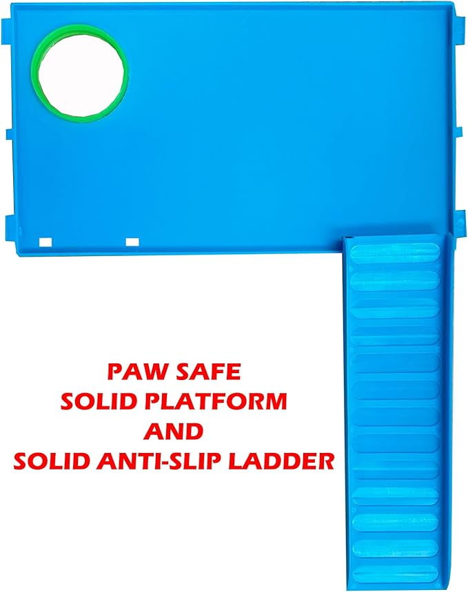 Large 5-Floors Blue Hamster Mansion Habitat Home House Cage Paw Safe Solid Platform with Hide House Running Excerise Wheel Food Bowl Water Bottle Deep Base
