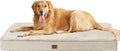 EHEYCIGA Orthopedic Dog Bed Waterproof 41"x27", Memory Foam Pet Bed for XLarged Dogs, Washable Pet Mat with Removable Cover, Beige