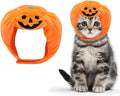 ALIBBON Cat & Dog Halloween Costume - Pumpkin Headdress & Cap for Puppy & Kitty Cosplay