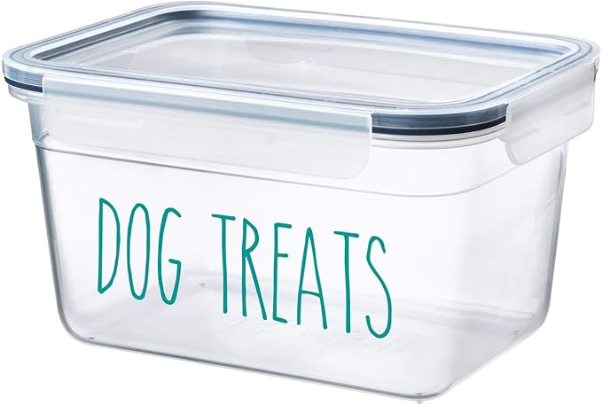 Silver - Dog Treats Vinyl Decal - Puppy Pet Snacks Training - Farmhouse Skinny Font - 7.25w x 2.5h inches - Die Cut Sticker