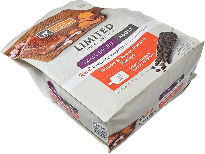 SIMPLY NOURISH Small Breed Adult Salmon and Sweet Potato Dry Dog Food, 4 Pound Bag